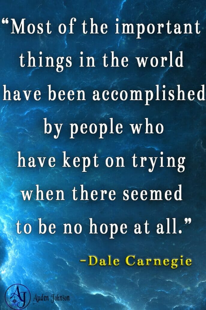 If You Give Up, Nothing Will Change