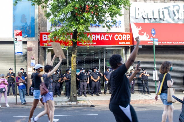 Police at Black Lives Matter Protest