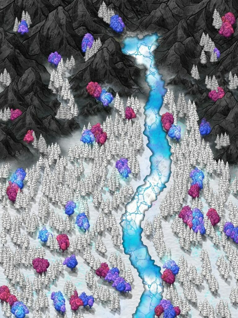 Winter fantasy landscape